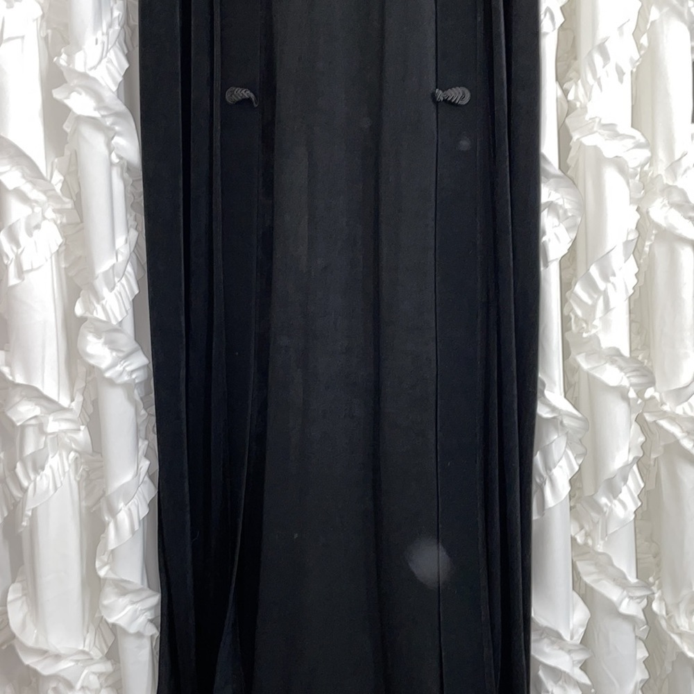 48 inch Chicos travels Asian button kimono vest black - Picture 2 of 5
